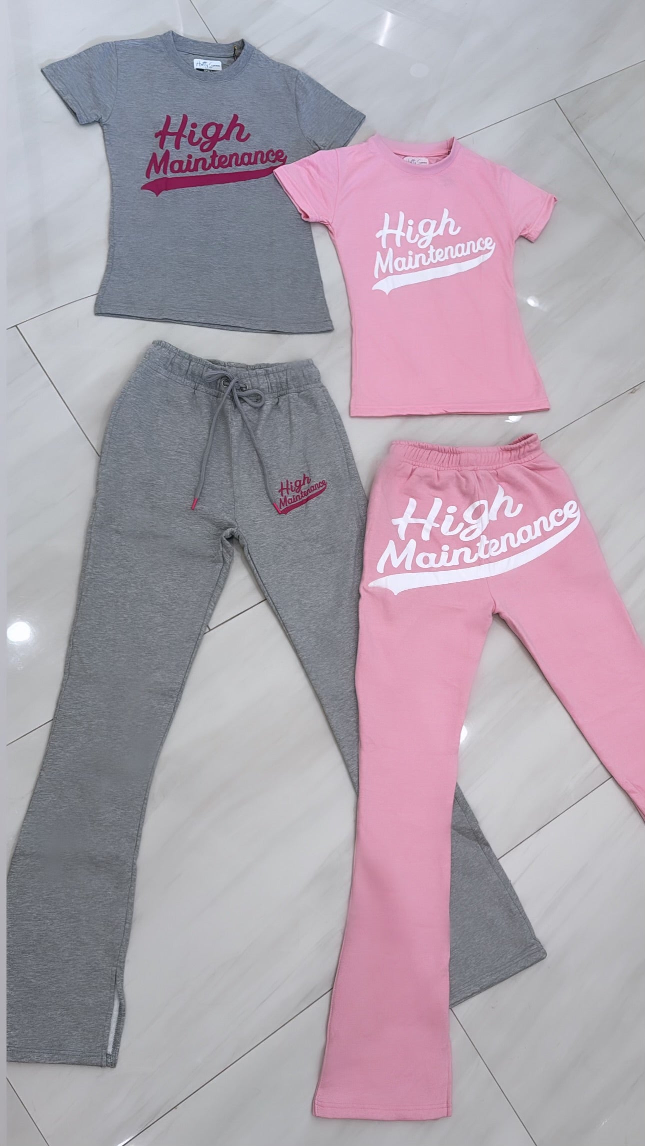 PINK & White HIGH MAINTENANCE SET